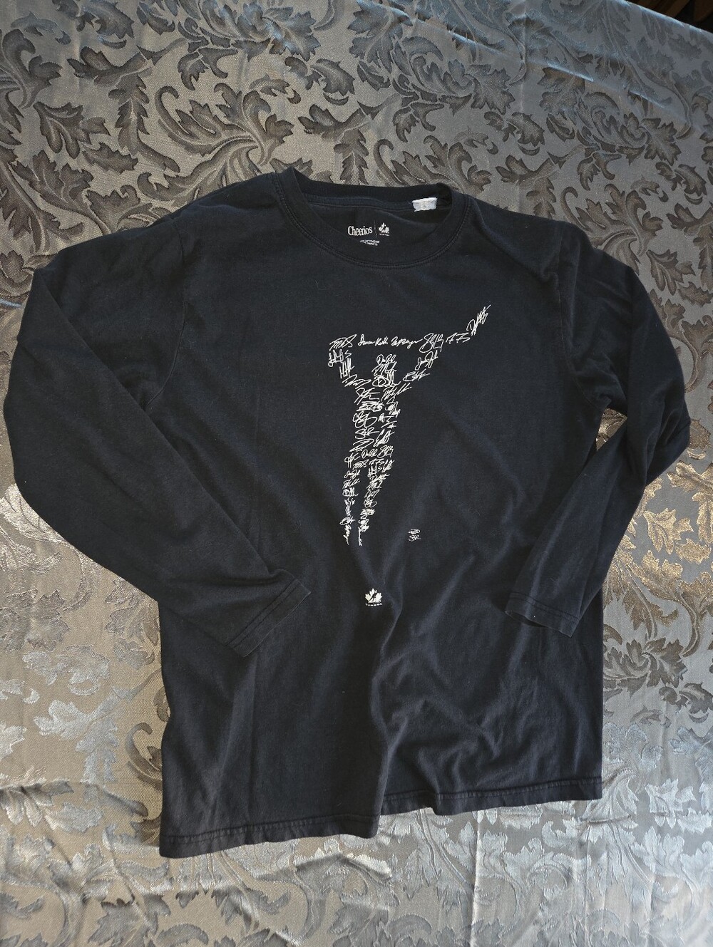 Cheerios Commemorative 2010 Winter Olympics Printed Autographed Long Sleeve Tee